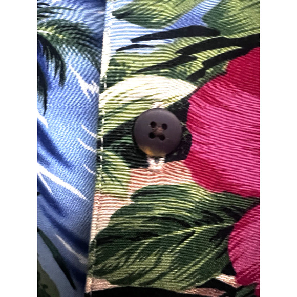 Big Dogs Vintage Hawaiian Floral Convertible Cars Button Up Shirt 3X Pocket USA - Picture 6 of 10